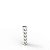 LABRET OURO 18K BARRINHA 5 CRISTAIS PUSH PIN - Imagem 3