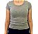 Baby Look Feminina CINZA MESCLA  96% algodão 4% Lycra - Imagem 1