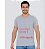 Camiseta 100% algodão Masculina Cinza Claro Decote V Fio 30.1 - Imagem 1