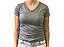 Babby Look GOLA V Feminina CINZA MESCLA  96% algodão 4% Lycra - Imagem 1