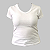 Baby Look Decote V 100% algodão Feminina BRANCA Fio 30.1 - Imagem 1