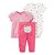 Conjunto com Body Curto, Camiseta e Calça Gatinho Rosa Child of Mine made by Carter's - Imagem 1