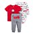 Conjunto Body Longo, Camiseta e Calça Caminhões Vermelho Child of Mine made by Carter's - Imagem 1