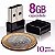 PEN DRIVE 8GB NANO PRETO MULTILASER PD053 - Imagem 1
