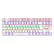 TECLADO MECANICO REDRAGON DAKSA BRANCO KEYBOARD SWITCH AZUL K576W-R - Imagem 1