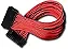 Cabo Extensor Sleeved DeepCool 24 Pinos 30cm Vermelho - Imagem 1