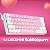 TECLADO GAMER REDRAGON LAKSHMI RAINBOW ROSA E BRANCO COM SWITCH MARROM K606PW-R (PT-BROWN) - Imagem 3