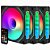 KIT 3X FAN 120MM COOLER LIKETEC ENIGMA DARK ARGB, CONTROLE REMOTO E CONTROLADORA, SYNC MB, PWM - Imagem 1