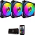 KIT COOLER CD GRAIN ARGB - 3 VENTOINHAS COOLER ARGB 120X25MM COM ILUMINAAO - Imagem 1