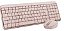 Kit Teclado e Mouse Sem Fio Logitech MK250 Rosa - Imagem 3