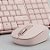 Kit Teclado e Mouse Sem Fio Logitech MK250 Rosa - Imagem 4