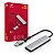 Hub Multiportas Híbrido 4 Portas C3Tech HU-C600GY — USB-C e USB-A para 2x USB 3.0 / 2x USB-C 3.0 (Cor: Cinza) - Imagem 1