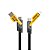 Cabo USB 4 em 1 A/C/L 1m 60W CB-440YL C3Tech Amarelo | Infopeças - Imagem 2