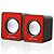Caixa De Som 2.0 Mini 3w Rms Vermelho Multilaser Sp197 - Imagem 2