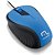 Mouse Emborrachado Azul E Preto Com Fio Usb Multilaser Mo226 - Imagem 1
