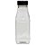 Garrafa PET Quadrada com tampa rosca 300ml c/100 unidades - Imagem 2