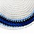 Kipá Judaico Crochê Branco e Azul - Imagem 2