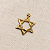 Pingente Estrela de Davi Dourado Sem Cordão para Lembrancinhas - Imagem 3