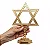 Estrela de Davi Dourada 12 Tribos de Israel para Mesa e Altar - Imagem 4