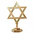 Estrela de Davi Dourada 12 Tribos de Israel para Mesa e Altar - Imagem 1