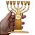 Menorah Dourada Fé em Plástico ABS para Decoração Cristã - Imagem 3