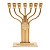 Menorah Dourada Fé em Plástico ABS para Decoração Cristã - Imagem 1