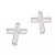 Pingente Cruz com Gravação Jesus – Cruz Cristã Transparente para Colares e Lembranças - Imagem 2