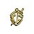 Pingente Escudo da Fé Dourado em Metal - Imagem 1