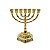 Menorá Candelabro de Metal Dourado 7 Braços – Terra Santa - Imagem 1