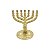 Menorá Jerusalém de Metal Dourado - Mini Menorá - Imagem 1