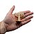 Menorá Jerusalém de Metal Dourado - Mini Menorá - Imagem 3