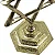 Estrela de Davi de Metal Dourada 10cm com Base Decorativa - Imagem 3