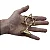 Estrela de Davi de Metal Dourada 10cm com Base Decorativa - Imagem 2