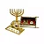 Kit Arca da Aliança M em Metal e Mini Menorah em Metal - Jerusalém - Imagem 1