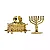 Kit Arca da Aliança M em Metal e Mini Menorah em Metal - Jerusalém - Imagem 2