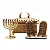 Kit Arca da Aliança Grande com Menorah de Metal e Tábuas 10 Mandamentos - Imagem 1
