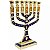 Menorah 12 Tribos de Israel em Metal Dourado 16cm - Imagem 6