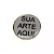 Broche Personalizado Botton Redondo Dourado com Adesivo Vinil Resinado - Imagem 2