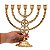 Candelabro Menorá Dourado 25cm com Opção de Velas Decorativas - Imagem 5