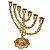 Candelabro Menorá Dourado 25cm com Opção de Velas Decorativas - Imagem 4