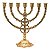Candelabro Menorá Dourado 25cm com Opção de Velas Decorativas - Imagem 2