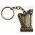 Chaveiro Harpa de Davi em Metal Bronze Antigo - Imagem 1