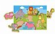 Jogo Quebra – Cabeça Animais e seus Filhotes – Meu Primeiro Quebra-cabeça com Pinos com 4 peças – ABC Brinquedos - Imagem 1