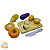 Coleção Comidinhas - Legumes com Corte + Faca + Tabua - New - Imagem 1