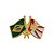 Pin Bandeira Brasil X Bandeira Demolay - Imagem 1