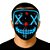 Máscara Halloween Rosto Costurado com Cordão LED - Imagem 2