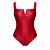 Maiô Parati Vermelho brilho com Decote V - Imagem 2