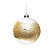 Bola de Natal Transparente Com Glitter Dourado 10 cm 4 Unidades - Imagem 2