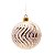 Bola de Natal Dourada com Glitter Branco Ondas 8 cm 6 Unidades - Imagem 1