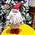 Papai Noel Decorativo Cinza 37cm - Imagem 1